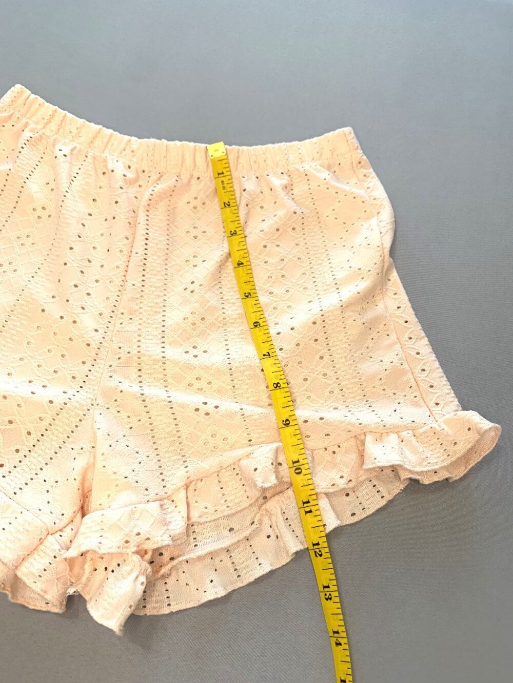 Never Worn Peach Women Pajamas Shorts Sleeves Top/Shorts Ruffles Size S - Picture 7 of 11